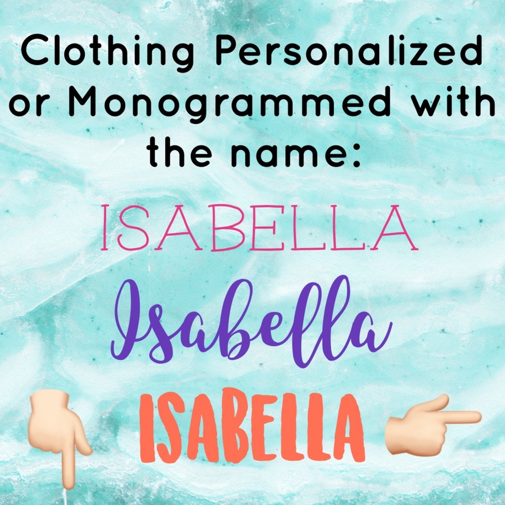 Personalized clothing with the name ISABELLA